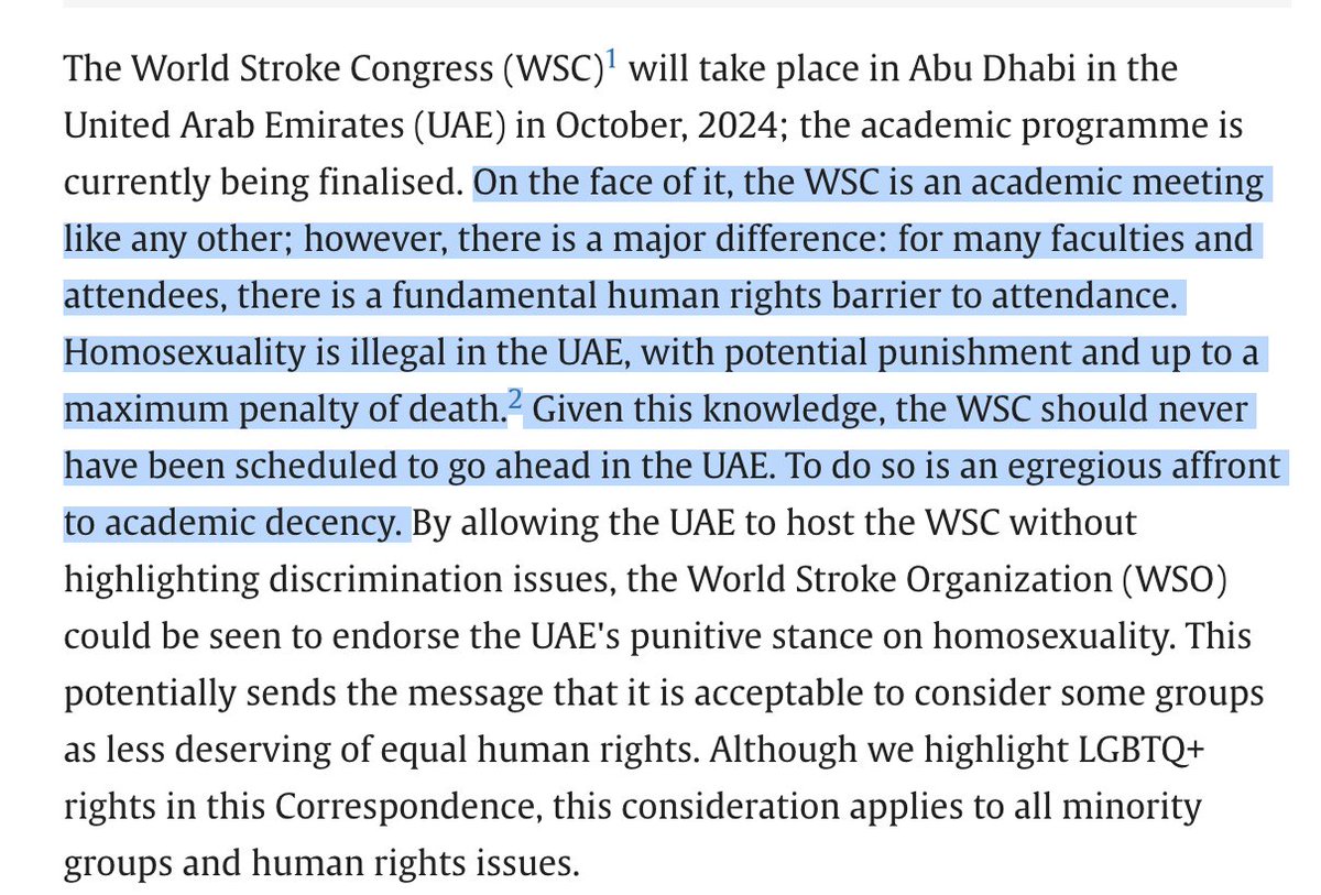 KaminskiMed's tweet photo. "Nobody should have to choose between their career and their human rights" say Drs Couts & Sprigg.
I agree.
Major scientific conferences should be in locations #Safe4All, regardless of gender, race, sexual orientation, religion, or other.
#WSC2024
https://t.co/tO6WhKiCYE https://t.co/3micZ3an4a
