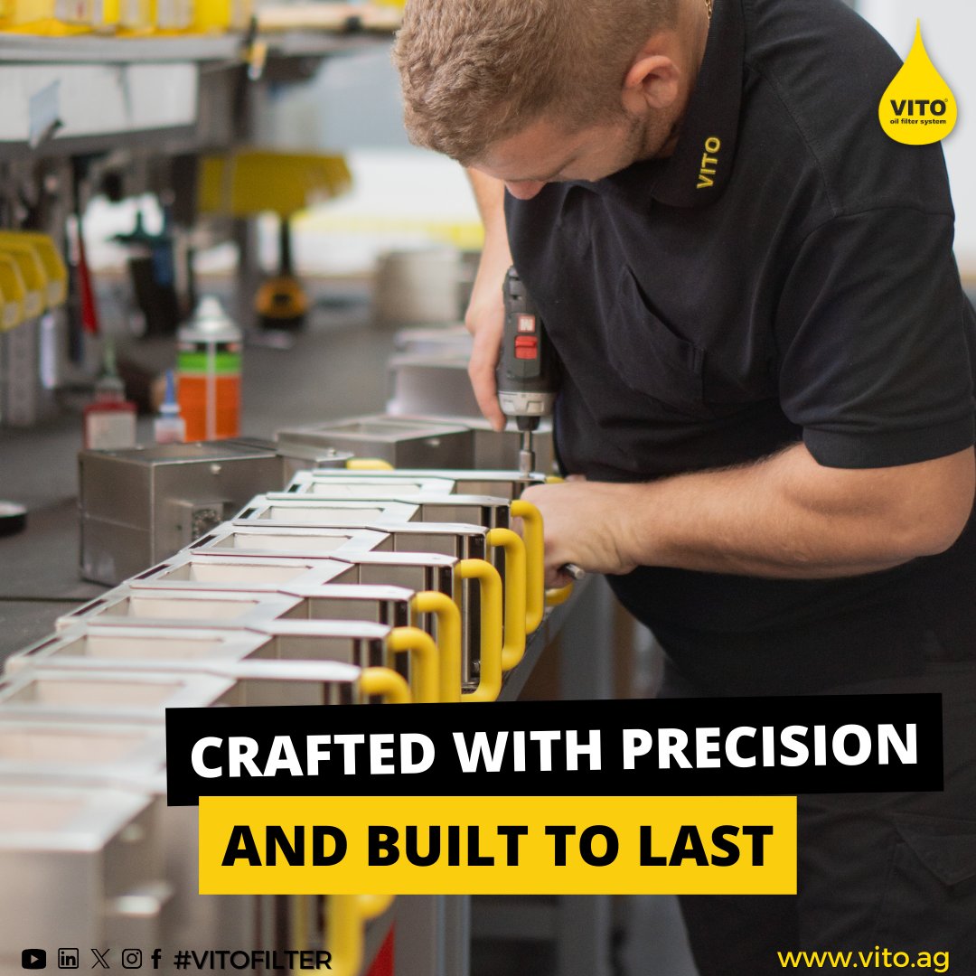 VITOFILTRATION's tweet photo. Crafted with precision and built to last!
VITO filters are proudly made in Germany. Our commitment to quality means you get the best performance and reliability every time. 💯

🟨

⬛

#vitofilter #madeingermany #germancraftmanship #kitchenequipment #cateringindustry #production https://t.co/F1mofsJrPG