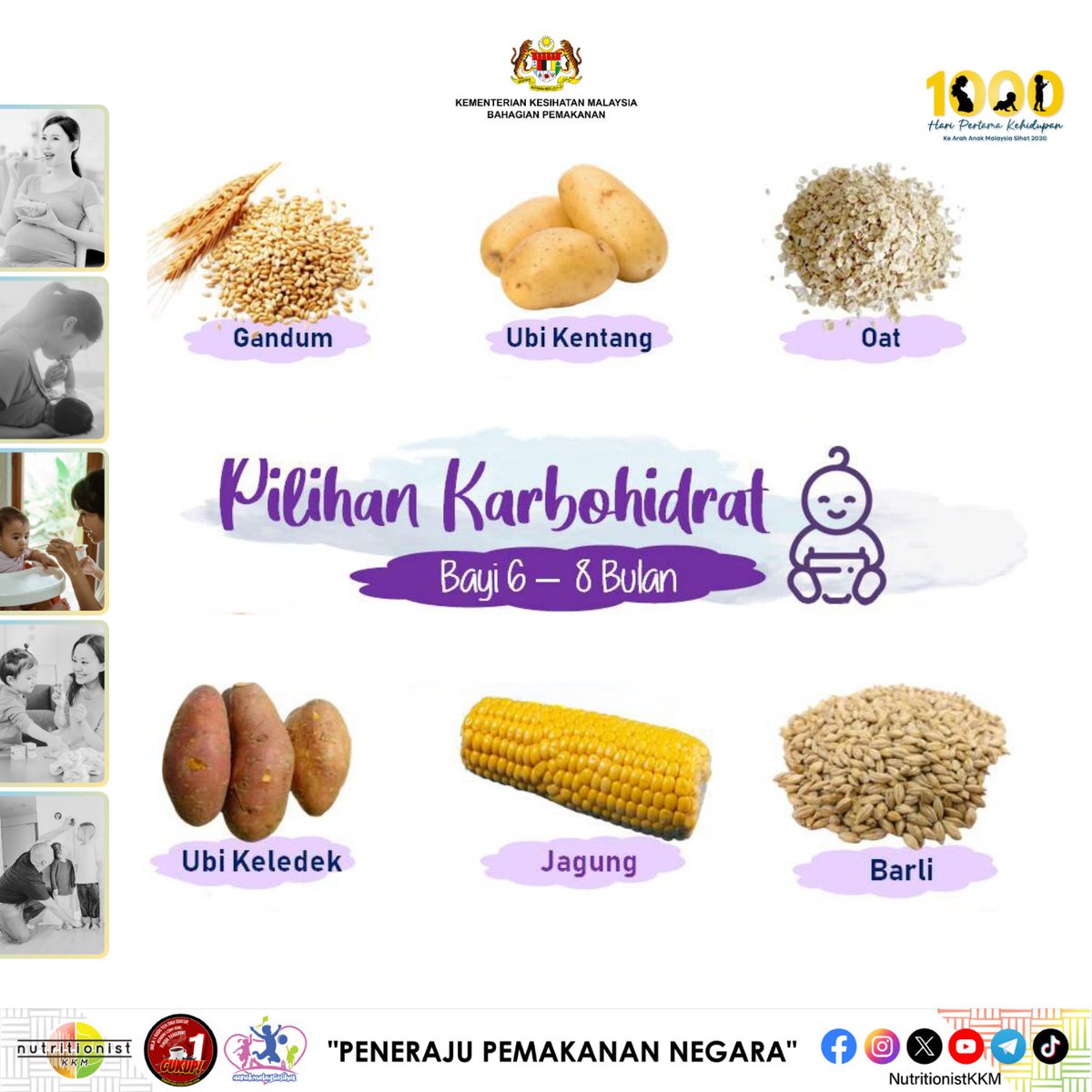 BhgPemakananKKM's tweet photo. BAYI SAYA DAH BOLEH MAKAN, TAPI NAK BAGI MAKAN APA?

Makanan pelengkap yang diberikan kepada bayi perlulah mengandungi pelbagai jenis kumpulan makanan bagi membekalkan tenaga, protein, vitamin dan mineral yang diperlukan oleh bayi. Pastikan bayi anda diberi makanan yang seimbang https://t.co/kREsbSj1P1