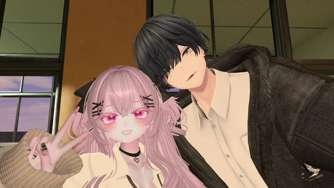 昨晩の #VRC_EDU 「会えて嬉しかったし、すっごく楽しかったな。俺、わがまま言うけど君ならゆるしてくれるって思ってるよ。だから、また会いに行かせてね」 昨晩もとても楽しかったです!ありがとうございました!