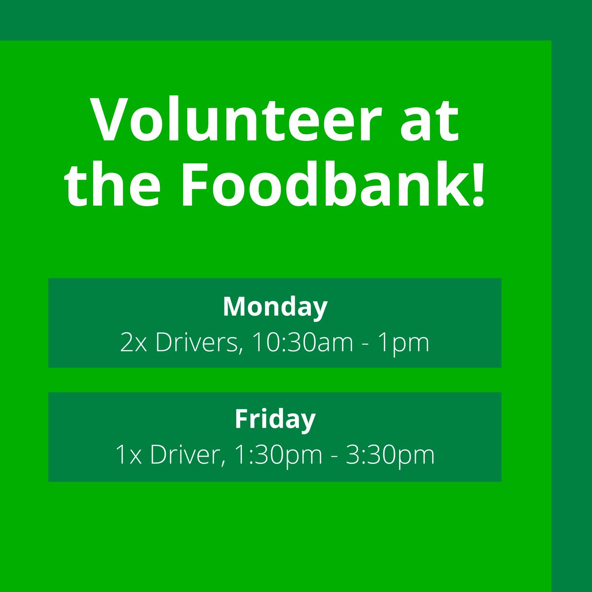 Cambridge City Foodbank (@foodbankcambs) on Twitter photo Do you want to give back to the Cambridge community? Volunteer at the Foodbank!
Currently, we’re in need of van drivers to collect donations and make deliveries to our Welcome Centres. Want to help? Get in touch: volunteer@ccfb.org.uk
#Cambridge #Foodbank #Volunteer Do you want to give back to the Cambridge community? Volunteer at the Foodbank!
Currently, we’re in need of van drivers to collect donations and make deliveries to our Welcome Centres. Want to help? Get in touch: volunteer@ccfb.org.uk
#Cambridge #Foodbank #Volunteer