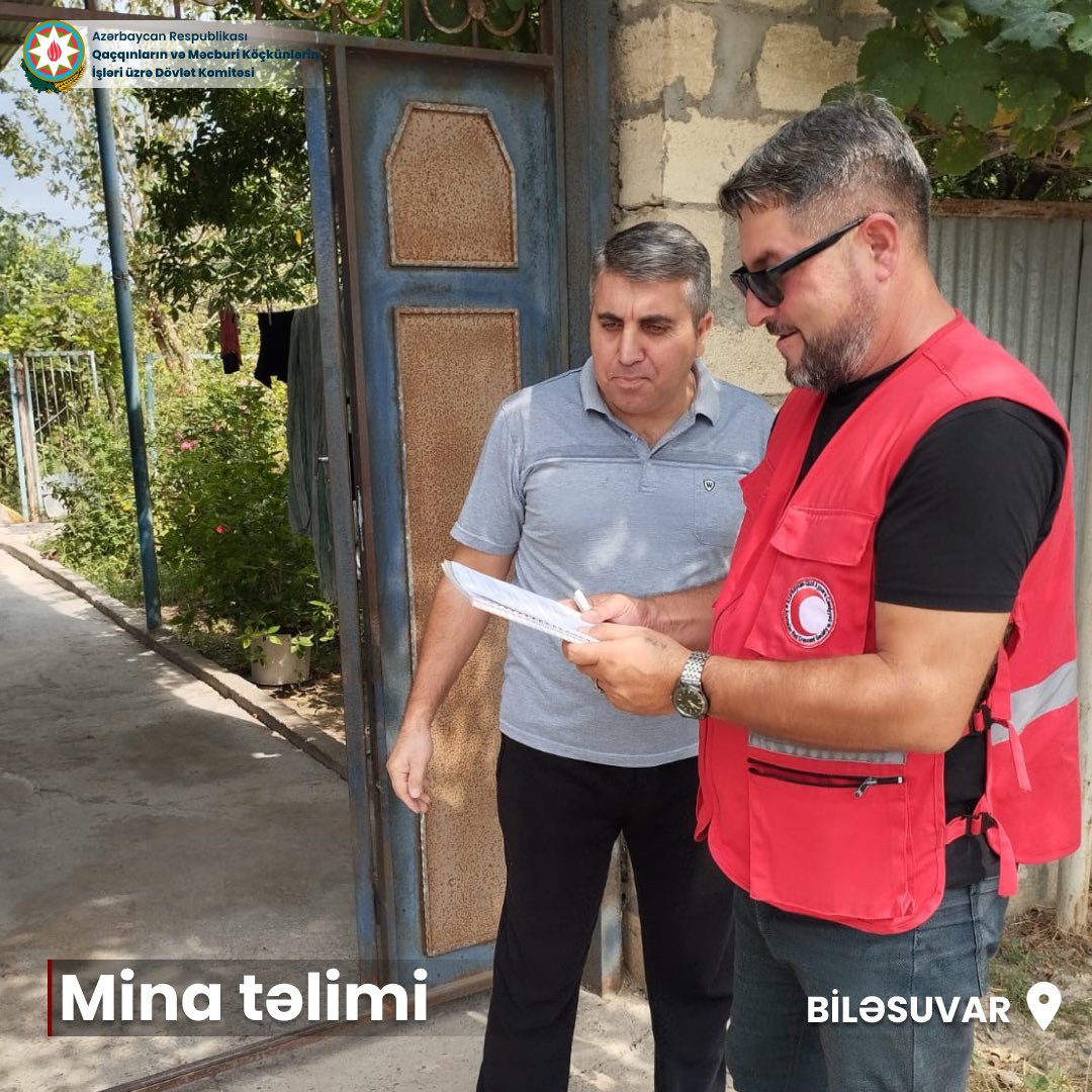 Keçmiş məcburi köçkünlər üçün mina təhlükəsinə dair təlimlər keçirilib

Ətraflı: idp.gov.az/az/news/2053 

#MinaTəhlükəsi #LandmineSafety