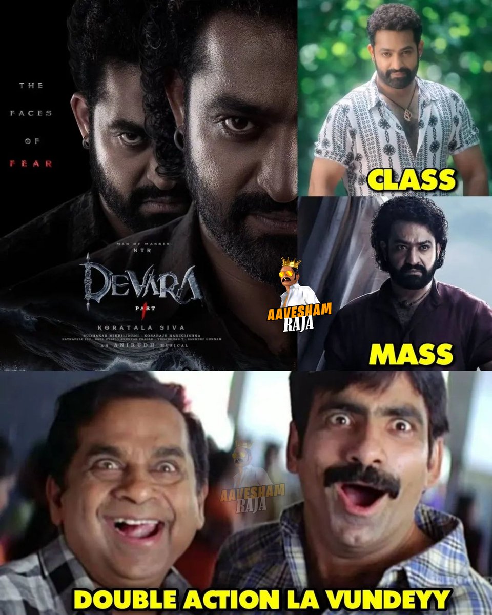 AaveshamRaja's tweet photo. Miku alane anipisthunda 🤔
.
.
.
#aaveshamraja #devara #ntrfans #ntr30 #devarasongs #devaramovie #ntrfansclub #telugumemes #memes #telugucinema #hyderabad #telugustates #amamzingmemestelugu https://t.co/zDB6SuiCB9