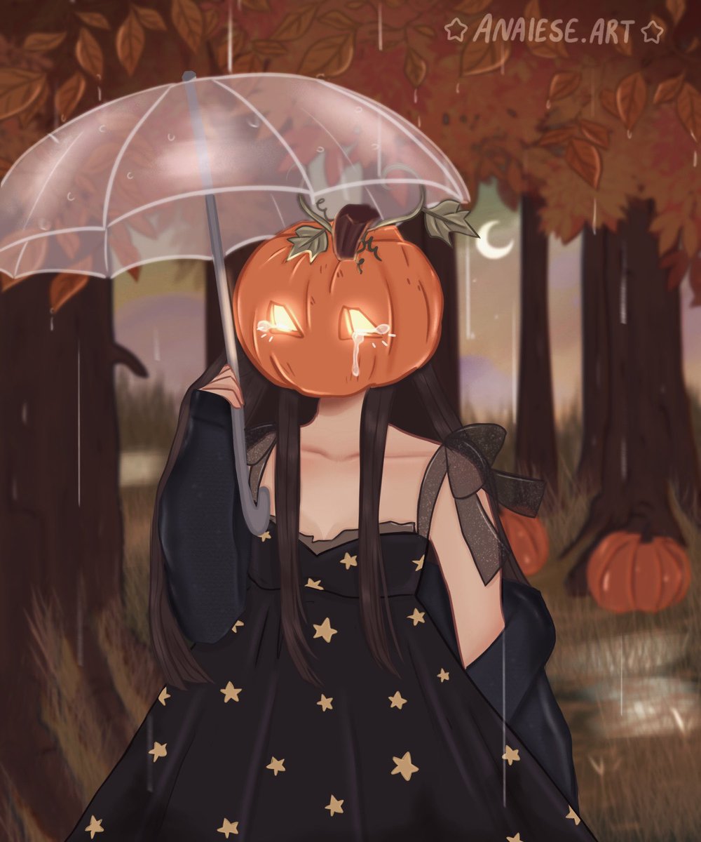 AnaieseArt's tweet image. Pumpkin Self-portrait 🎃🍂🌧️ 
#art #fallart #selfportrait #autumn