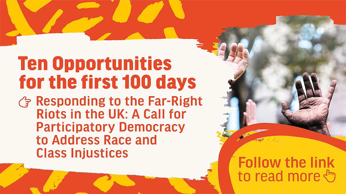 involve_ni's tweet image. 'The long-term impact of the far-right riots in the UK cannot be ignored or minimised in the coming weeks and months.'

As part of our new blog series, @deseonu writes a call for participatory democracy to address race &amp;amp; class injustices.

Read it here 👇
eu1.hubs.ly/H0bZZYn0