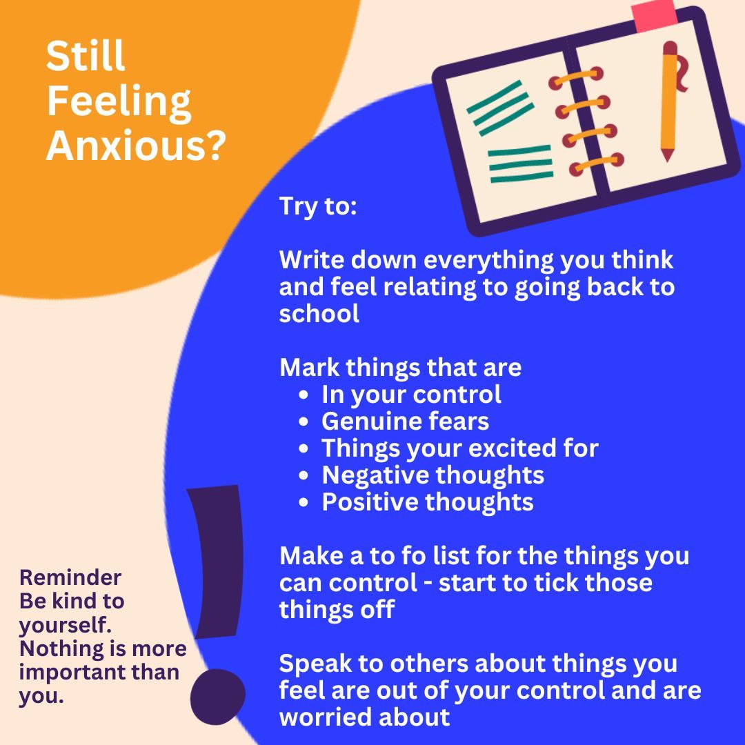 As the end of summer approaches, thoughts turn to the upcoming return to school. It can be a mix of excitement and nerves. Try to view it as a fresh start filled with possibilities, and don't forget to take care of yourself and reach out for support if needed.
