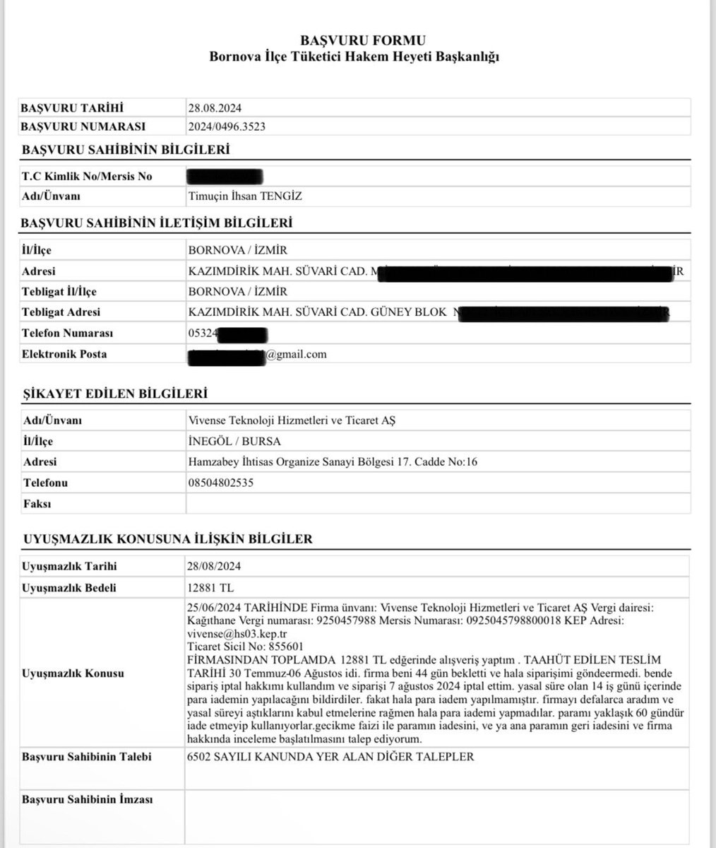 65 gündür paramı kullanıp hala iadesini yapmayan, HIRSIZ VİVENSE firmasını cimer , ticaret bakanlığı dahil olmak üzere tüketici hakem heyetine kadar şikayet ettim.şimdi bu tweete dm den ulaşın yazma sakın <a href="/vivense/">vivens</a> <a href="/vivensedestek/">Vivense</a> <a href="/ticaret/">T.C. Ticaret Bakanlığı</a> <a href="/THRHMerkez/">Tüketici Hakları ve Rekabet Hukuku Merkezi</a> <a href="/HMBakanligi/">T.C. Hazine ve Maliye Bakanlığı</a>