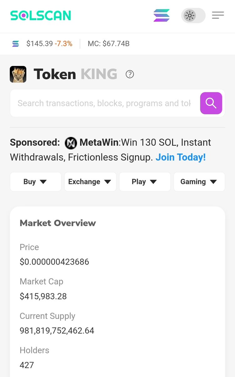 427 holders and counting $KING is inevitable 👑