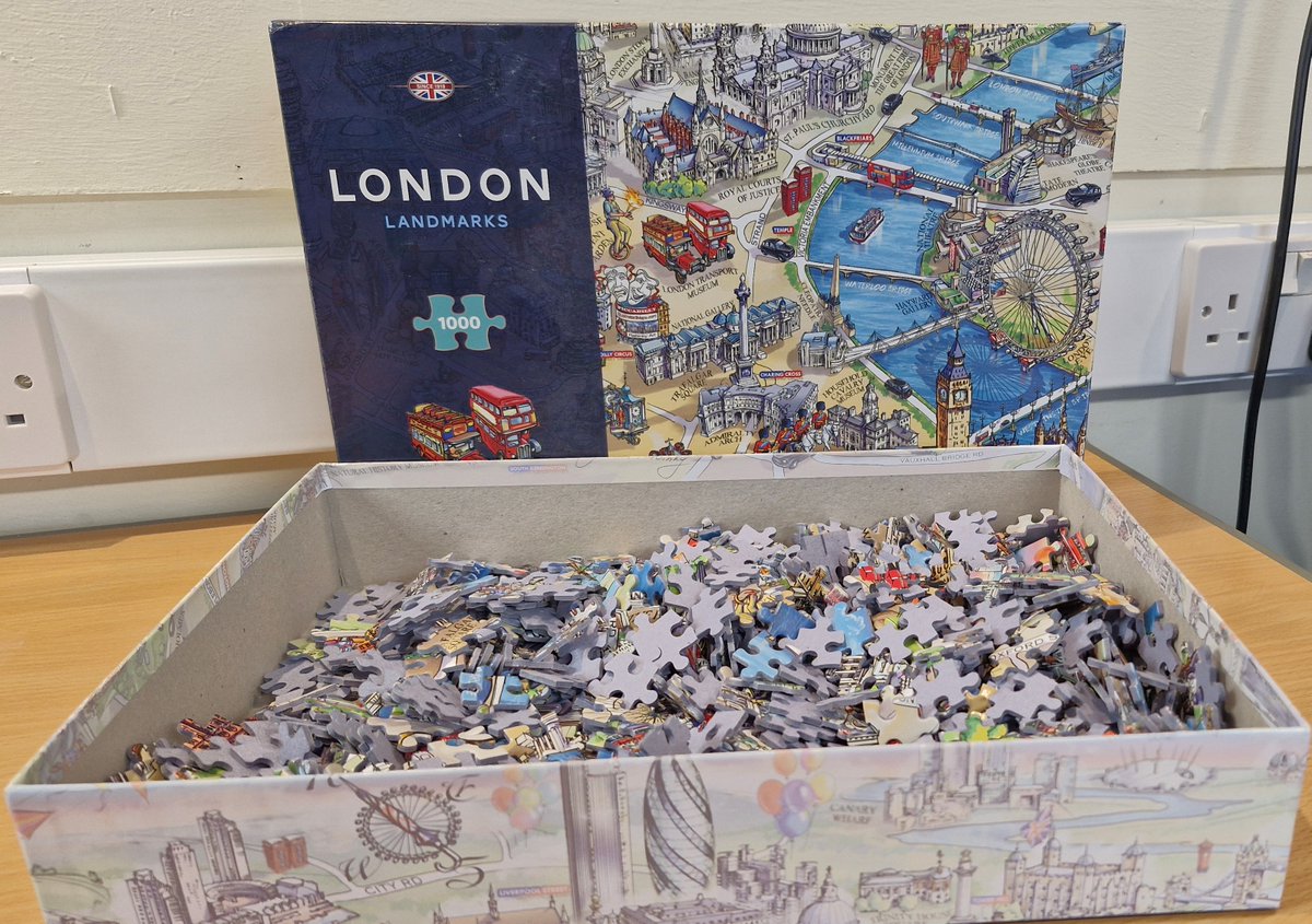 MontroseAcademy's tweet photo. Our Alice In Wonderland puzzle has been completed at last, although sadly we have a couple of missing pieces😢
Next up is London Landmarks, which was kindly donated by one of our lovely science teachers😀
#midfullness https://t.co/QI4gZb7Ycf