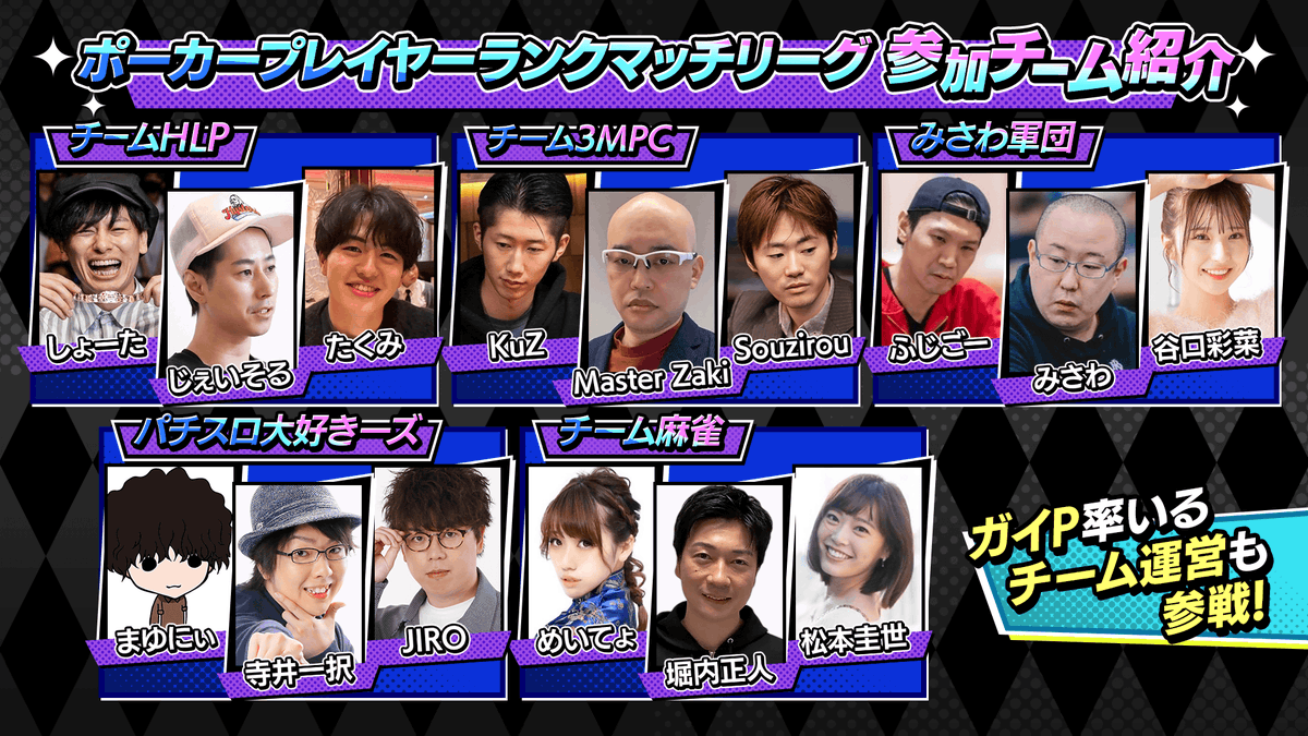 m_holdem_app's tweet photo. ♣️❤️ランクマッチリーグ チーム戦開催♦️♠️
ランクマッチリーグがチーム戦となって帰ってきた！
ランクマッチをプレイするとあのプロと同卓できるチャンス！
#エムホールデム
#ランクマッチリーグ
https://t.co/XFFifr6dwp https://t.co/serssTQi9i