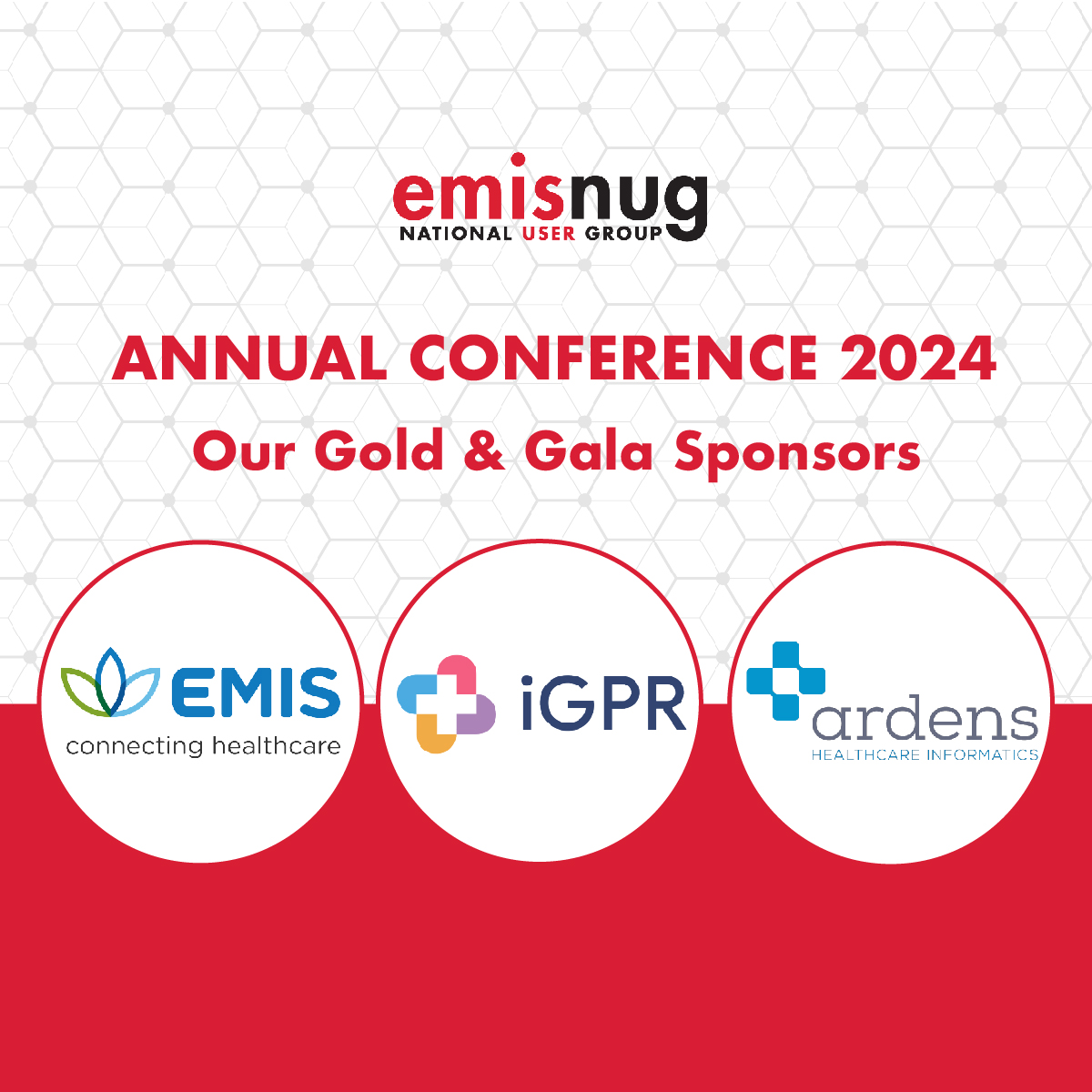 ⭐ MEET OUR GOLD SPONSORS ⭐

3 weeks to go until The EMIS Nug Conference &amp; Awards! ⏱️

Our exhibitors are ready to share insights into how you can work harder not smarter to improve patient care. 💡

@EMISHealth <a href="/i_GPR/">iGPR™</a> <a href="/Ardens_EMIS/">ArdensEMIS</a>

…nug-conference2024.eventreference.com/main
