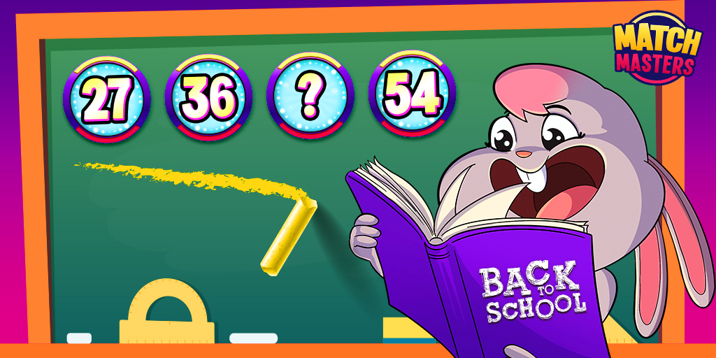 match_masters's tweet photo. We're getting ready to go #BacktoSchool!🤓 📚 Guess the missing number and you could win 10k Coins🤑💰 Play now: https://t.co/Qyl7COejyx https://t.co/7kPKAcsek6