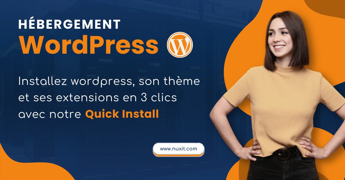 Lancez votre site WordPress en un clin d'œil avec <a href="/nuxit/">Nuxit</a>  !🪄

Installez <a href="/WordPress/">WordPress</a>  avec vos extensions et thème en seulement 3 clics grâce à notre Quick Install, et lancez votre site en un rien de temps ! 🚀✨🌐 🛡️

🔗 Commencez dès aujourd'hui !  nuxit.com/hebergement-we…