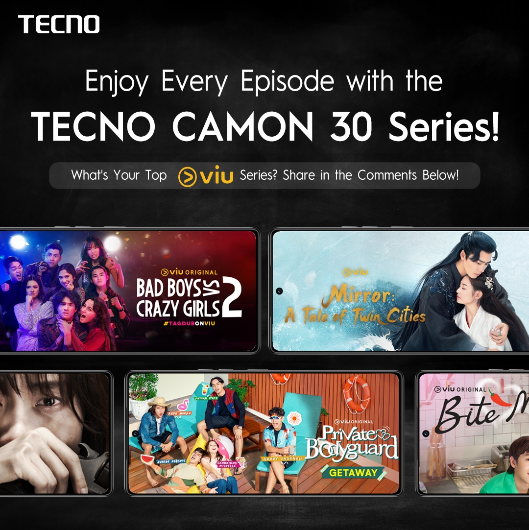 Tecnomobileph's tweet photo. Binge-Watch in Style! ๐ Experience every episode with the TECNO CAMON 30 Series and stream your favorite Viu Originals anywhere, anytime! Comment your favorite Viu episodes below!
#VlogLikeaPro #TECNOxVIU #TECNOCAMON30Series #TECNOPhilippines https://t.co/IHfjidPd3m