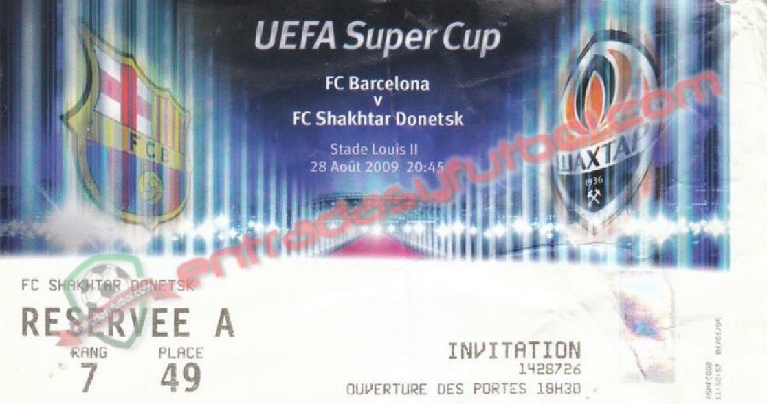 entradasyfutbol's tweet photo. 📆 28 de agosto 2009
🔴🔵 @fcbarcelona 1-0 @FCShakhtar ⚫️🟠
🏟️ #LuisII #Monaco 🇲🇨
🏆Final #uefasupercup
📢📢 https://t.co/M333oD1ob4 https://t.co/E5lFsMfEVC