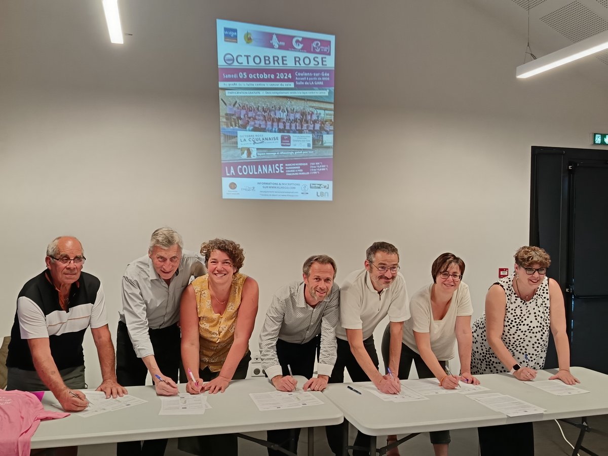 La Coulanaise est officiellement lancée avec la signature hier soir de la convention avec la Ligue contre le Cancer. On vous attend nombreux le samedi 5 octobre !