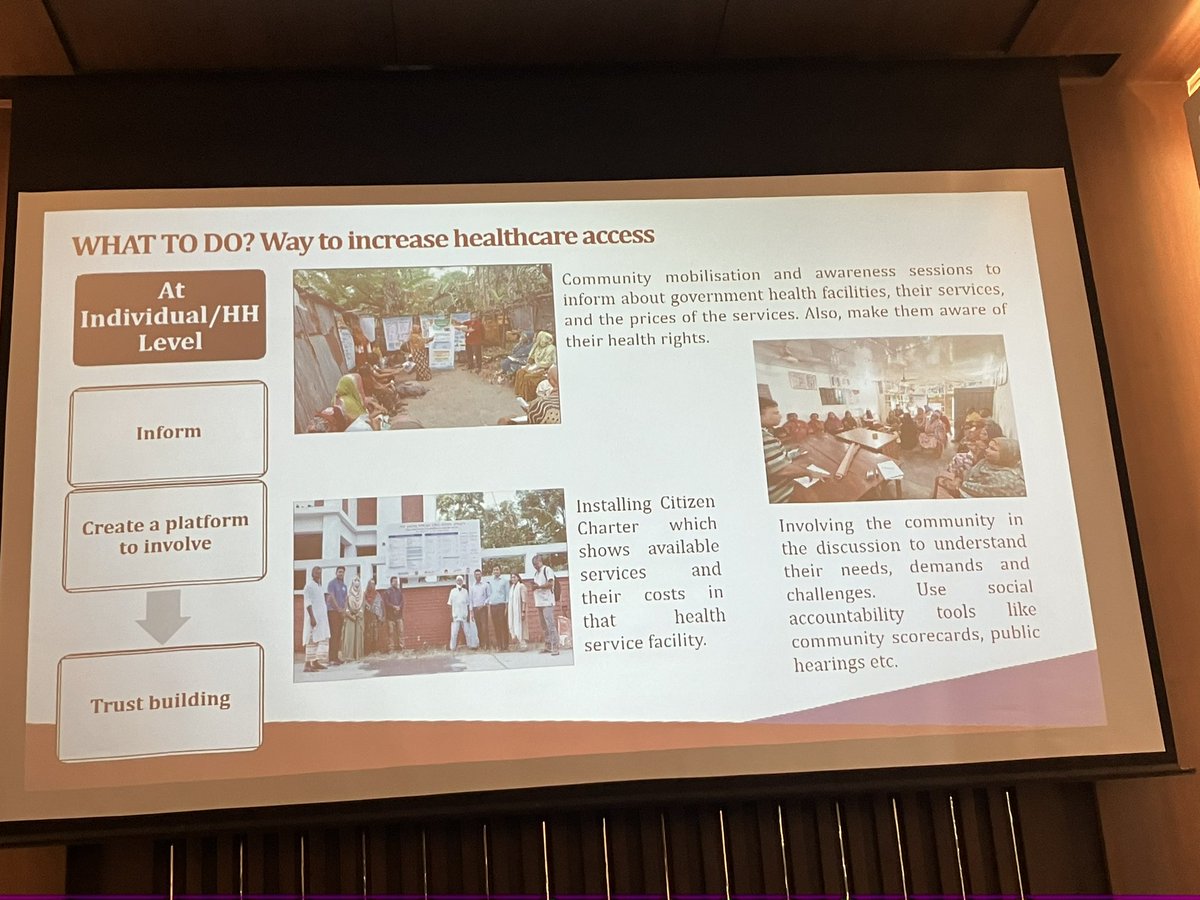 Sohrab Hossen &amp; Nazia Islam <a href="/BRACJPGSPH/">BRAC James P Grant School of Public Health</a> <a href="/ARISEHub/">ARISE</a> at #equicity2024 on the multiple barriers to formal healthcare access in informal settlements in #Bangladesh  &amp; interventions 4 equity and access ❤️🙏