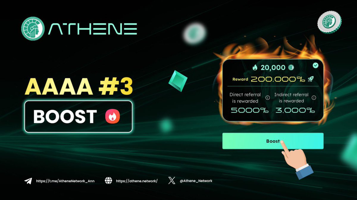 Athene_Network's tweet photo. 🔥🔥🔥 All About Athene App #3: Boost Mining

🔥 Introducing the "Boost Mining" a.k.a Boost feature - a powerful tool to supercharge your GEM earnings in the Athene Network. Access it in the "Mining" section of the app.

➡️Boost Mining: Purchase Boost Packages with ATH to significantly increase your mining speed, allowing you to earn GEMs faster.

➡️Maximize Efficiency: Combine Boosts with other strategies like leveling up and completing quests to further enhance your mining performance.

➡️Referral Bonuses: Earn extra mining speed from both direct and indirect referrals when they burn packages. To qualify, make sure you’ve burned at least one package yourself.

➡️Special Package (2,000 ATH): This package not only boosts your mining speed but also rewards you with LION tokens. Plus, you’ll receive LION tokens from your referrals instead of the usual mining speed bonuses.

💎 With Boost Mining, you're not just speeding up the process - you’re securing your place at the top of the Athene Network’s ecosystem!

#AtheneNetwork #AAAA

Related News: https://t.co/txFxZrkonY