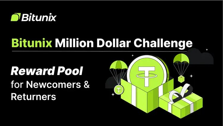 BitunixOfficial's tweet photo. Bitunix Million Dollar Challenge 🎉 

Whether you're new to the platform or a returning user, #Bitunix has got something special for you!

🗓️ Campaign Period: Aug 22 - Sep 1, 2024
👥 Eligible Users: All Bitunix users

🔹 New Users: Complete your first trade to earn up to 25 USDT in rewards!
🔹 Returning Users: Get up to 50 USDT when you resume trading!
🔹 Deposit & Earn: Get 5 USDT when you deposit over 500 USDT.
🔹 Invite & Win: Share in a 5,000 USDT prize pool by inviting friends.

Join now and claim your rewards ➡️ https://t.co/LsQoVqrXc5