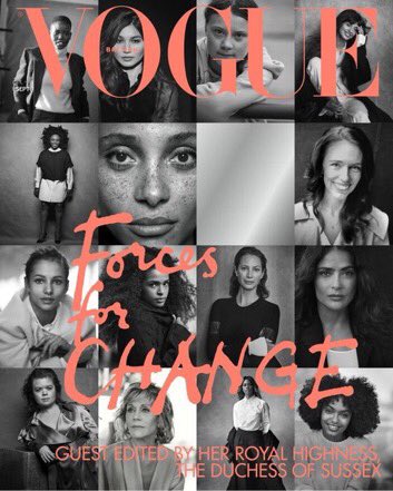 angellilix's tweet photo. Meghan Guest Edited British Vogue Mag (Sep 2019), the fastest Selling issue, in the publication’s 104-year history. In 2020, Meghan won The Diversity Initiative of the Year Award too.
“#ForcesForChange has become a far-reaching movement”
Meghan is truly the gold standard ✨❤️ https://t.co/FUVLrRVfIO