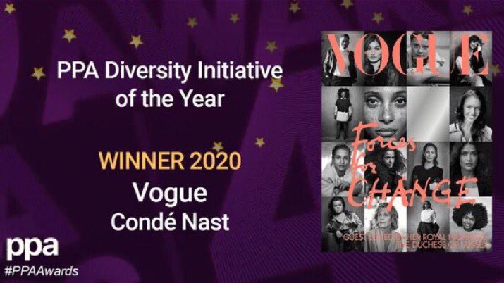 angellilix's tweet photo. Meghan Guest Edited British Vogue Mag (Sep 2019), the fastest Selling issue, in the publication’s 104-year history. In 2020, Meghan won The Diversity Initiative of the Year Award too.
“#ForcesForChange has become a far-reaching movement”
Meghan is truly the gold standard ✨❤️ https://t.co/FUVLrRVfIO