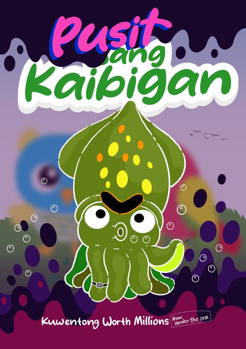 kenrey267's tweet photo. > “Pusit ang Kaibigan” #isangkaibigan #digitalart #digitalillustration https://t.co/95ovD6T82O