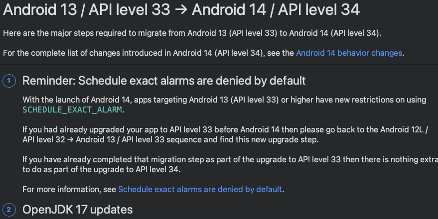 AristiDevs's tweet image. ✨RECORDATORIO para ANDROID DEVS ✨

A partir del 31 de agosto de 2024 solo se podrán actualizar las apps de la store que tengan el targetSdk a 34 (Android 14).

🚨 Pero aquí viene lo importante 🚨

Cambiar el TargetSDK no es solo cambiar un número. Cada nueva versión implica…