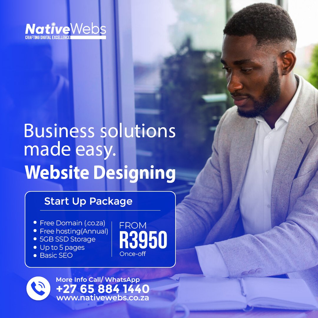 Transform your online presence with expert #WebsiteDesign 🖥️✨ Let our team at Native Webs create a stunning website that stands out!

#BusinessGrowth #WebDesign #SEO #OnlineMarketing #gauteng #johannesburg  #Marketing