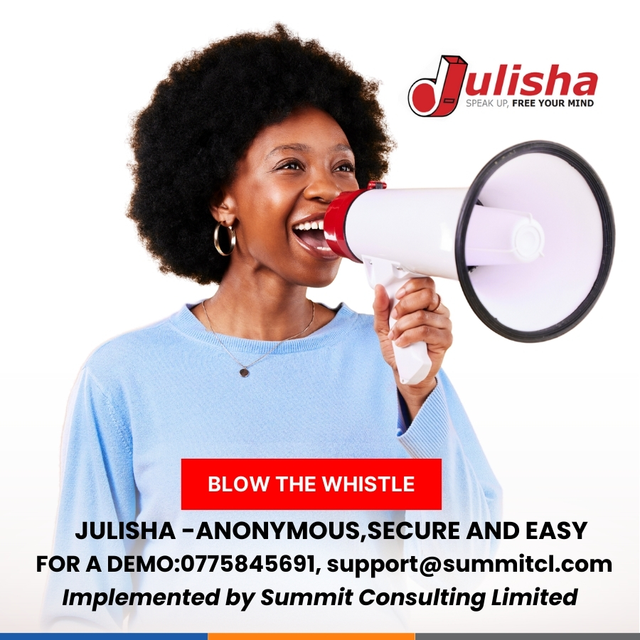 summitcltd's tweet photo. Is your current tip-off tool effective?
Empower your staff, partners, and stakeholders to blow the whistle with #Julisha.
Report #fraud #corruption #harrasment.............
Contact us 0775845691, support@summitcl.com
Blow the whistle, free your mind!
/ap https://t.co/mPuF6hSrPc