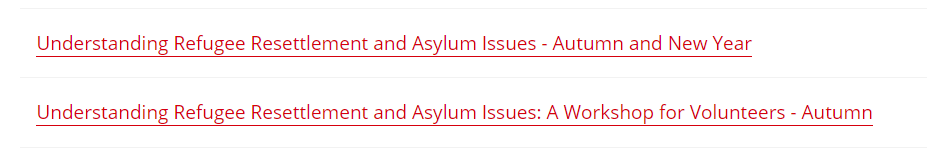 Migration Justice Project (@migration_just) on Twitter photo Autumn Open Learning courses at <a href="/QUBelfast/">Queen's University Belfast 🎓</a>:
▪️Understanding Refugee and Asylum Issues: Workshop for Volunteers (one day)
▪️Understanding Refugee and Asylum Issues (10 weeks)
ecommerce.apps.qub.ac.uk/osol/catalog/i… Autumn Open Learning courses at <a href="/QUBelfast/">Queen's University Belfast 🎓</a>:
▪️Understanding Refugee and Asylum Issues: Workshop for Volunteers (one day)
▪️Understanding Refugee and Asylum Issues (10 weeks)
ecommerce.apps.qub.ac.uk/osol/catalog/i…
