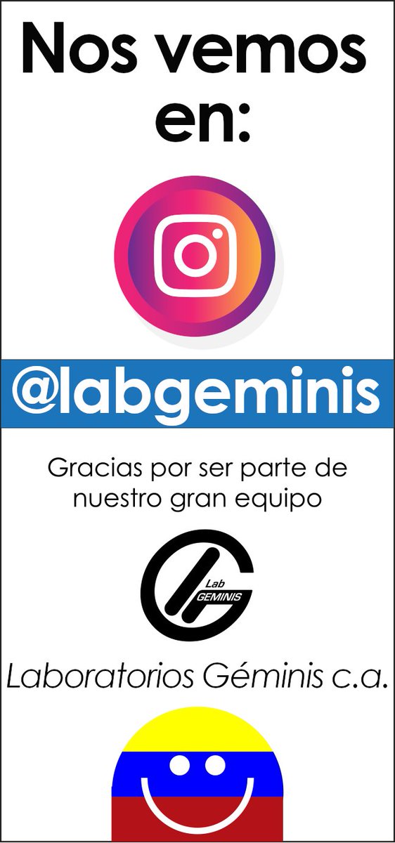 labgeminis's tweet image. Hola, te invitamos a seguirnos en nuestra cuenta de Instagram: instagram.com/labgeminis/

Tambien puedes tener información en nuestra página web labgeminis.com 

O contactarnos a nuestro WhatsApp: wa.me/584166138403
Estamos a la orden por esos canales, 
Muchas Gracias