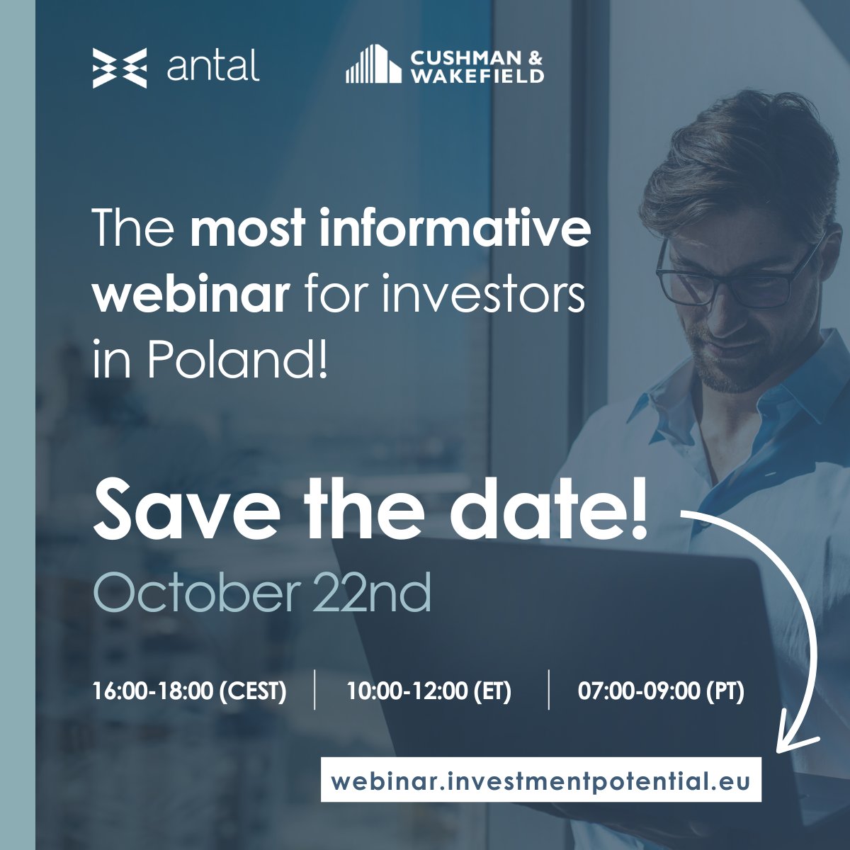 🚀 The most informative webinar for investors in Poland!

Join us on October 22nd, 2024 for an exclusive webinar by <a href="/AntalPolska/">Antal Poland</a>  x <a href="/CushWake/">Cushman & Wakefield</a>, designed for international investors and decision-makers. Discover why cities like Warsaw, Cracow or Wroclaw are emerging as prime