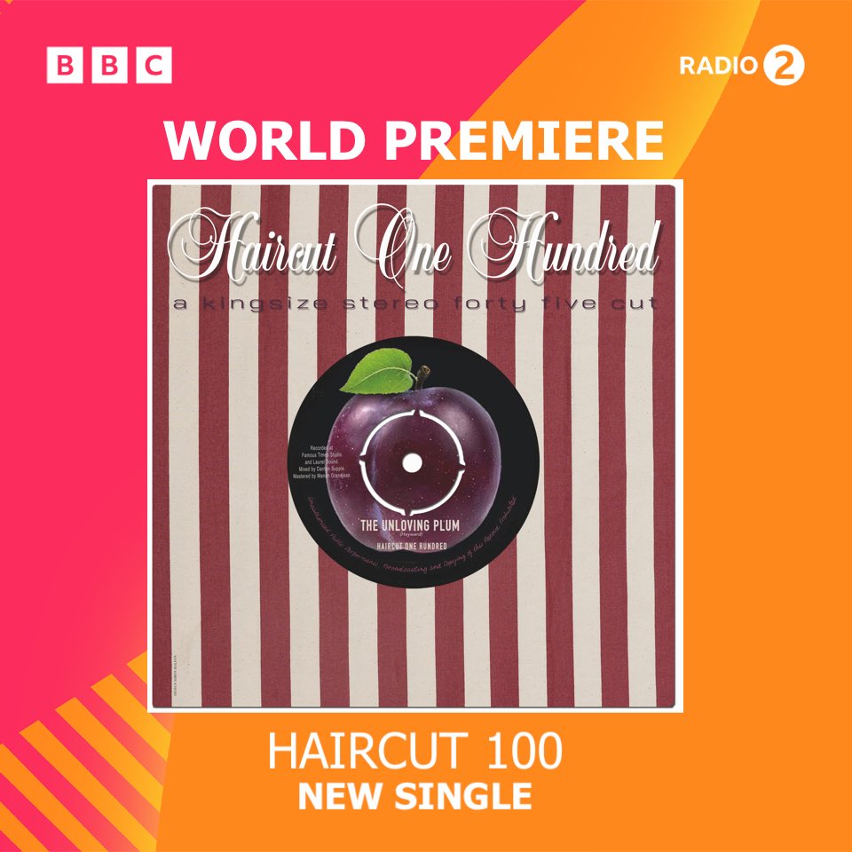 Haircut One Hundred (@haircut100) on Twitter photo Tune into the <a href="/BBCRadio2/">BBC Radio 2</a> Breakfast Show with Scott Mills <a href="/REALScottMills/">Scott Mills</a> from 8.30am on Thursday 29th August to hear the world premiere of our first new music for 42 years!! 💈 Tune into the <a href="/BBCRadio2/">BBC Radio 2</a> Breakfast Show with Scott Mills <a href="/REALScottMills/">Scott Mills</a> from 8.30am on Thursday 29th August to hear the world premiere of our first new music for 42 years!! 💈