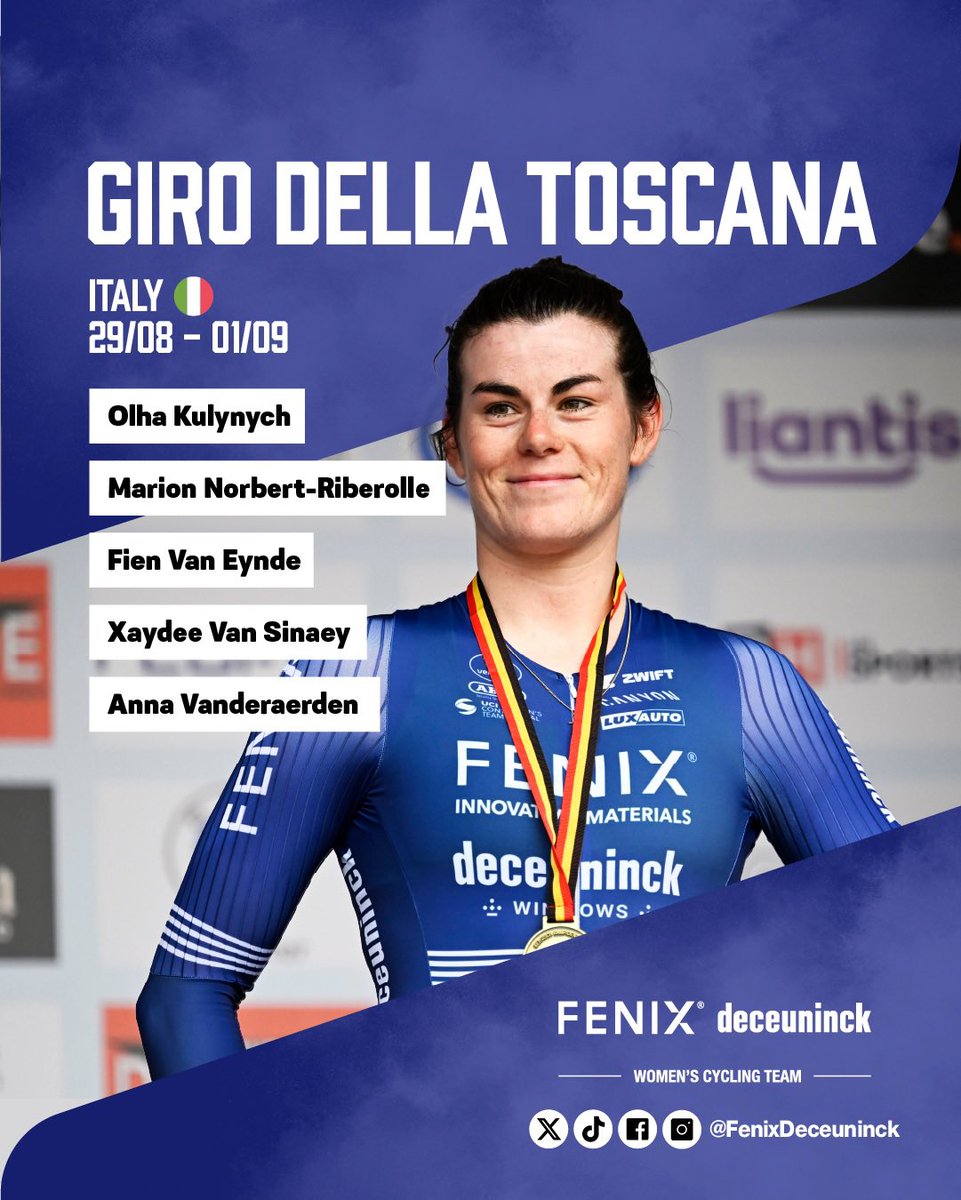 joan_zamora_00's tweet image. 🔵El #FenixDeceuninck liderado por Fem Van Eynde para el #GiroDellaToscanaFanini del 2⃣9⃣  de agosto. 

📷Photonews

#cycling #womencycling #Ciclismo #sport