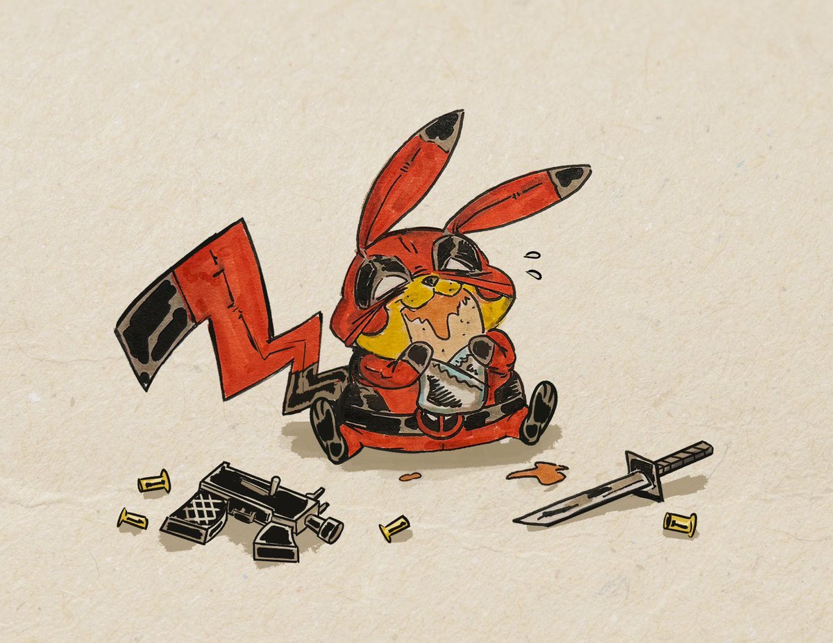 creativemechncs's tweet photo. Pikapool
.
Another print for FanX is finished! Gotta keep drawing… ✍️✏️🔥🤯
.
.
#deadpool #pikachu #pikapool #deadpoolandwolverine #deadpoolart #sketch #pokemon #art #artist #drawing #creativemechanics https://t.co/lhYDg9uHRB