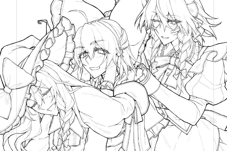 なんか線画描いて満足しちゃった感～ 