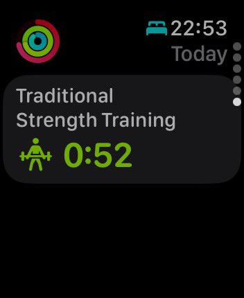 My first pump in weeks after some 'traditional strength training' according to my watch
