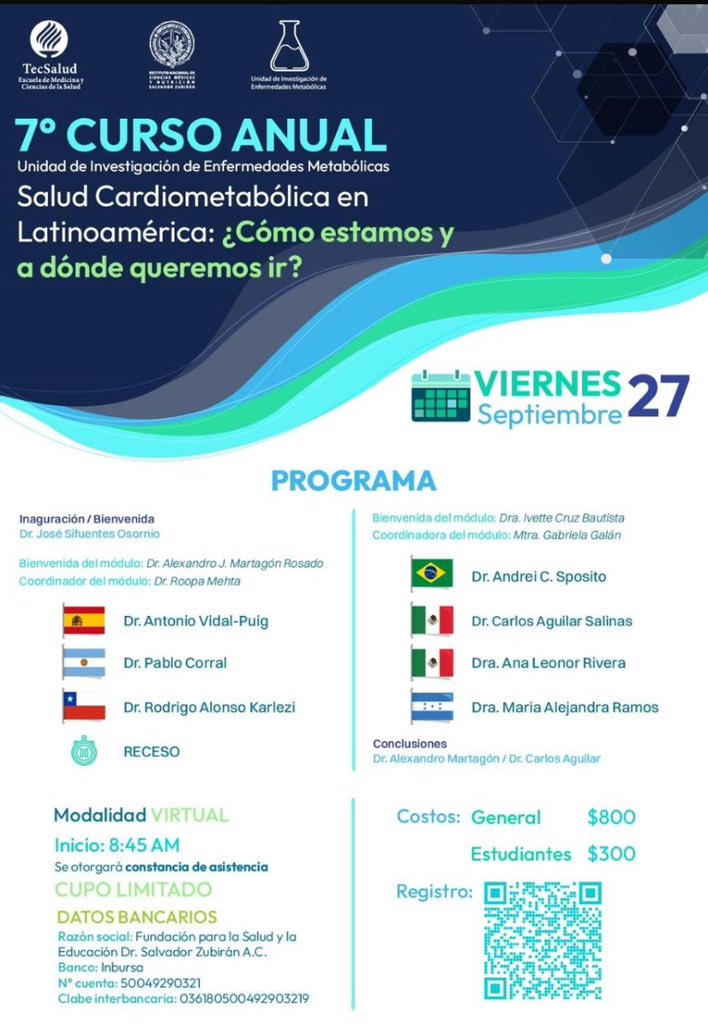 INCMNSZ_DirInv's tweet photo. Atenta invitación 
27 de septiembre 2024, en el @incmnszmx 
Organiza @uiem2017 @TecSaludMX 
No se lo pierda 👇👇👇 https://t.co/gQMGsmsWLQ