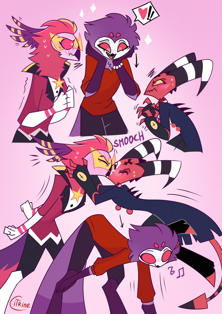 Citrine90's tweet photo. They're so stupid😂💜
#HelluvaBoss #Stolitz #Stolassago #Blitzago #Stolas #Blitzo #Vassago https://t.co/3V5uVncSX2