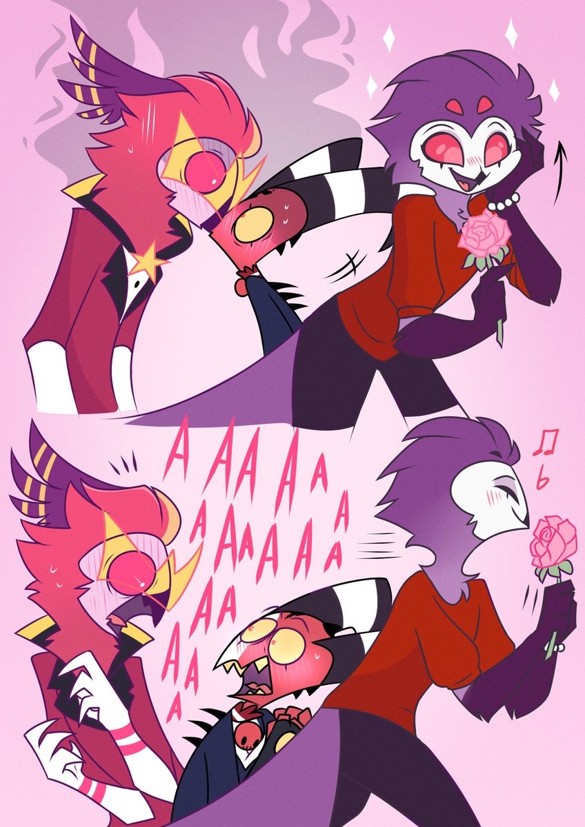 Citrine90's tweet photo. They're so stupid😂💜
#HelluvaBoss #Stolitz #Stolassago #Blitzago #Stolas #Blitzo #Vassago https://t.co/3V5uVncSX2