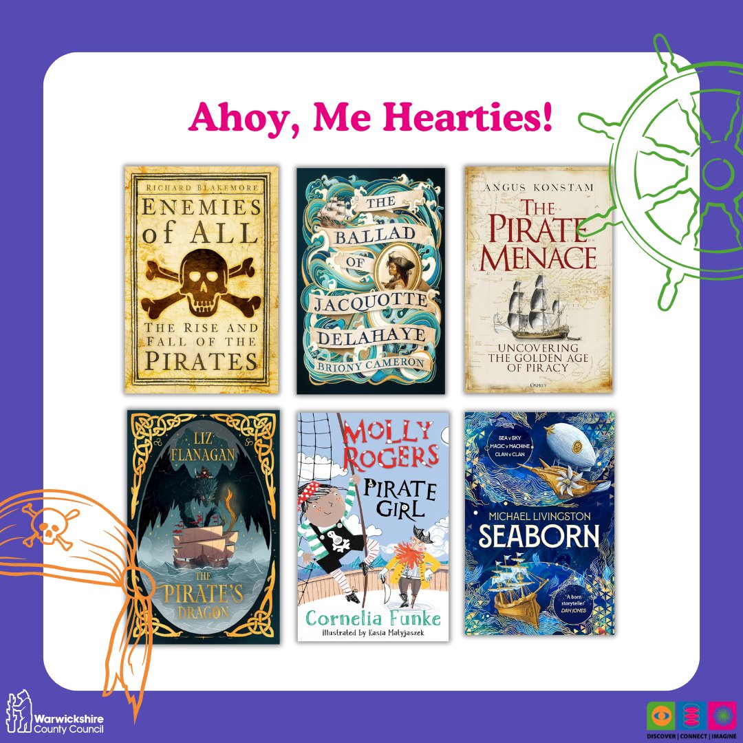 Warwickshire Libraries (@warkslibraries) on Twitter photo Ahoy, me hearties! Did ye know that yesterday was ‘Talk Like a Pirate Day’?!
Check out these books which be fit fer a cap'n o' the high seas…
<a href="/historywomble/">Richard Blakemore</a> <a href="/_BrionyCameron/">Briony Cameron</a> <a href="/medievalguy/">Michael Livingston</a> Ahoy, me hearties! Did ye know that yesterday was ‘Talk Like a Pirate Day’?!
Check out these books which be fit fer a cap'n o' the high seas…
<a href="/historywomble/">Richard Blakemore</a> <a href="/_BrionyCameron/">Briony Cameron</a> <a href="/medievalguy/">Michael Livingston</a>