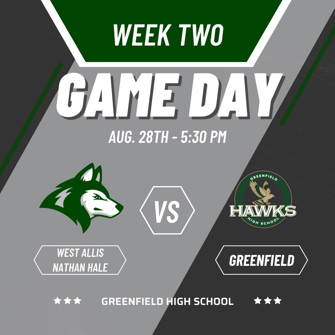 It’s game day for the JV2 as they travel to Greenfield to take on the Hustlin Hawks at 5:30PM! 

#ItsAGreatDayToBeAHusky
#BeTheBestVersionOfYourself 
#FindTheCourage