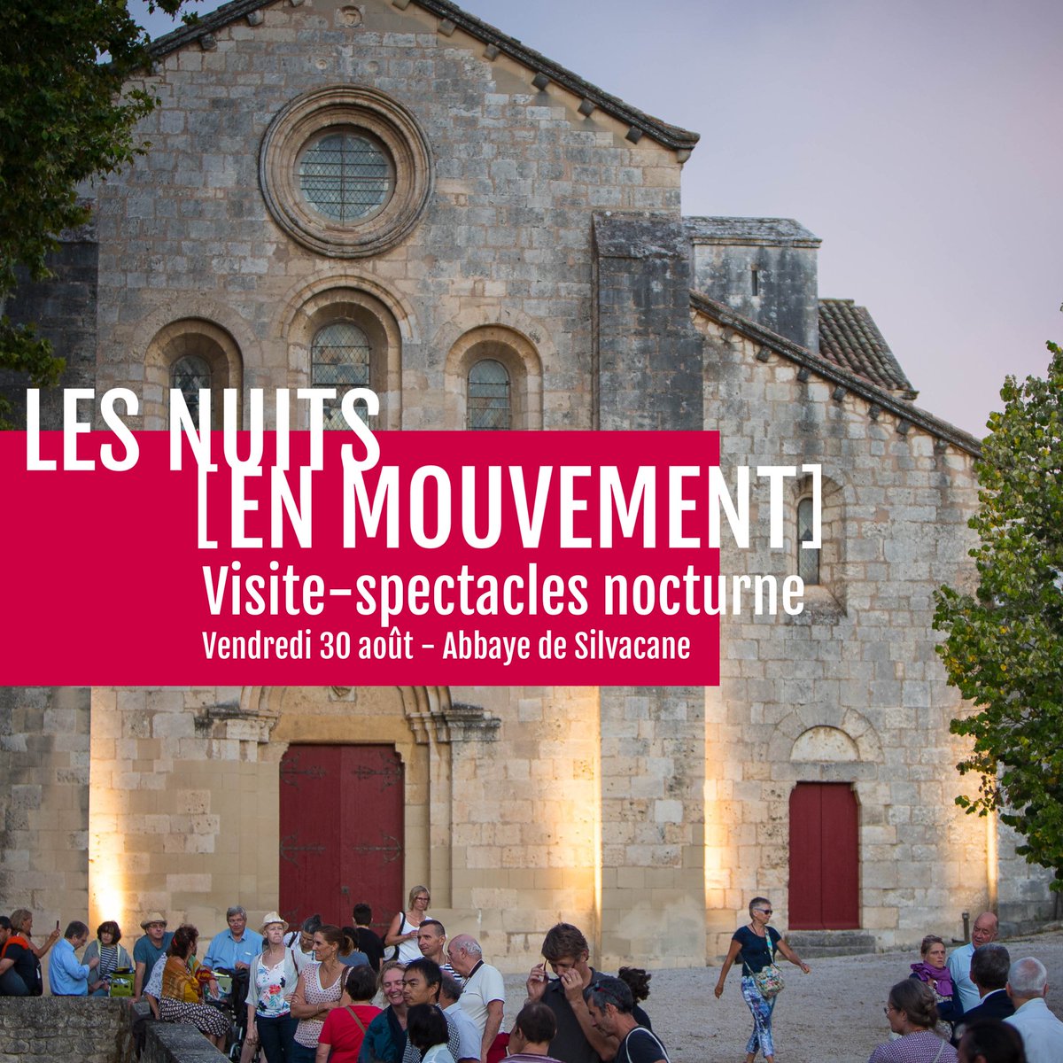 Le CIAM et l’Abbaye de Silvacane à La Roque d’Anthéron (13) vous invitent pour une visite-spectacle en nocturne!
Découvrez l’abbaye à la nuit tombée à travers plusieurs numéros de cirque. 
📷 – Vendredi 30 août. 20h30 // 21h30 // 22h30
📷 – Réservation sur artsenmouvement.fr