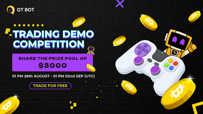 Qtbot_AI's tweet photo. How to Participate Demo Trading Competition?
Participating in the QT Bot Trading Competition is simple. All you need to do is:
1️⃣Visit QT Bot and register an account
2️⃣Start trading: https://t.co/nZcWGPSS4J
🎯Detail information: https://t.co/29dOvYHSsW
#qtbot #demotrading #cryptotrading