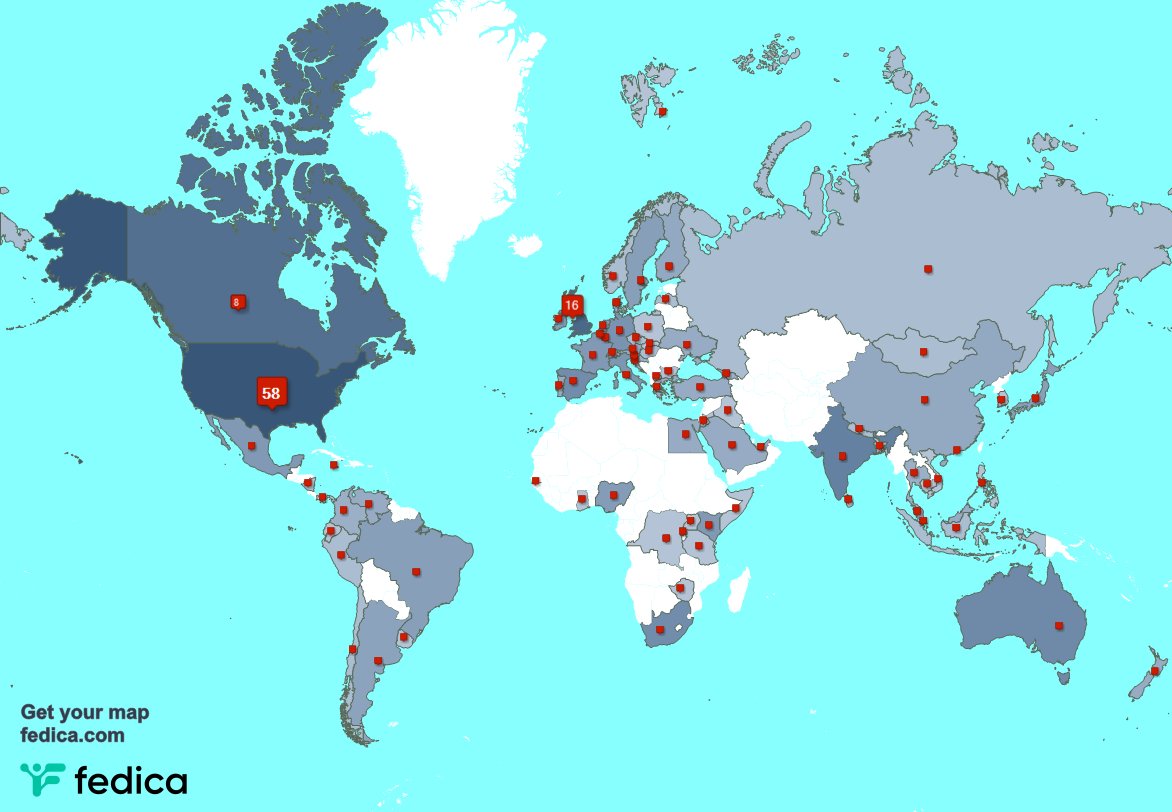 I have 8 new followers from India 🇮🇳, and more last week. See fedica.com/!beerfriends_
