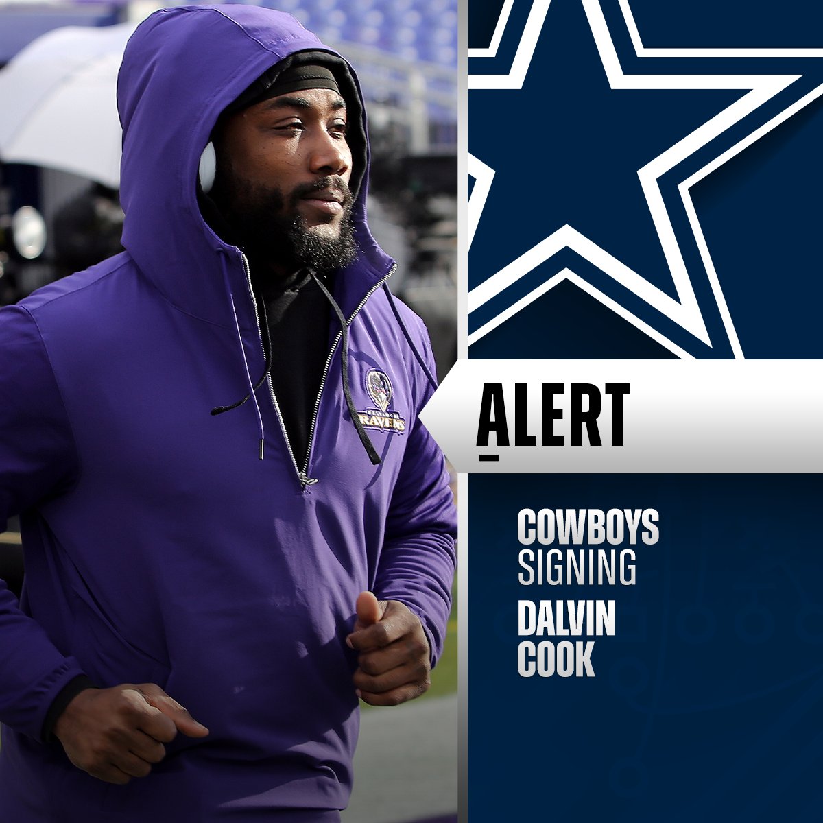 Cowboys to sign RB Dalvin Cook. (via <a href="/TomPelissero/">Tom Pelissero</a>)