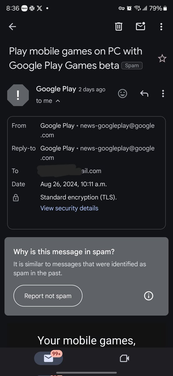 imscreed's tweet photo. When @Google's emails end up in my Gmail spam folder, you know the AI has gone rogue! 🤖🕵️‍♂️ 😂 https://t.co/nZ5RCBEt2q