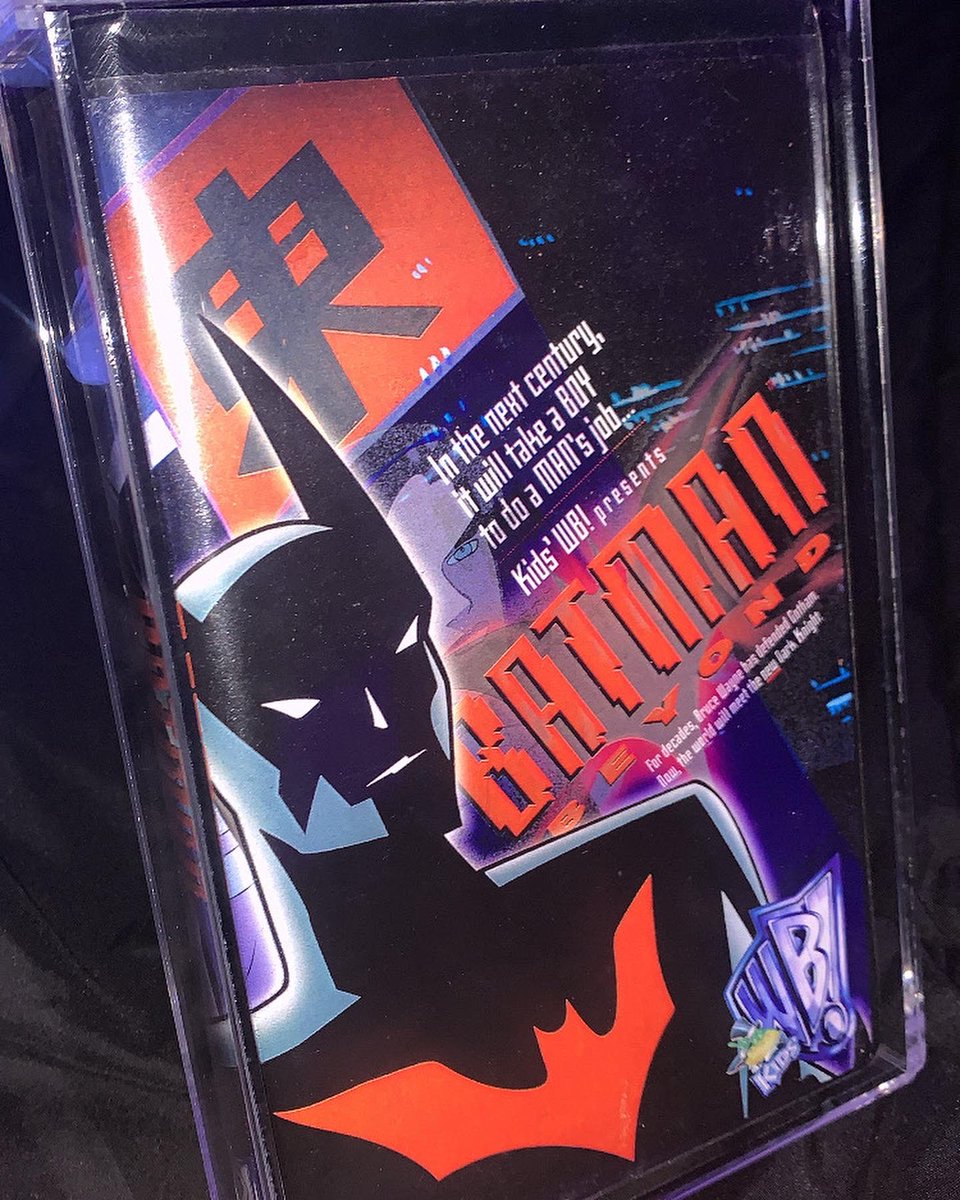 Beyondology's tweet photo. Studio VHS screening tape for Rebirth (Parts I &amp; II)
Extremely rare. Also featuring different box art than the officially released (1999) Batman Beyond: “The Movie” https://t.co/KEpC6ckJf3