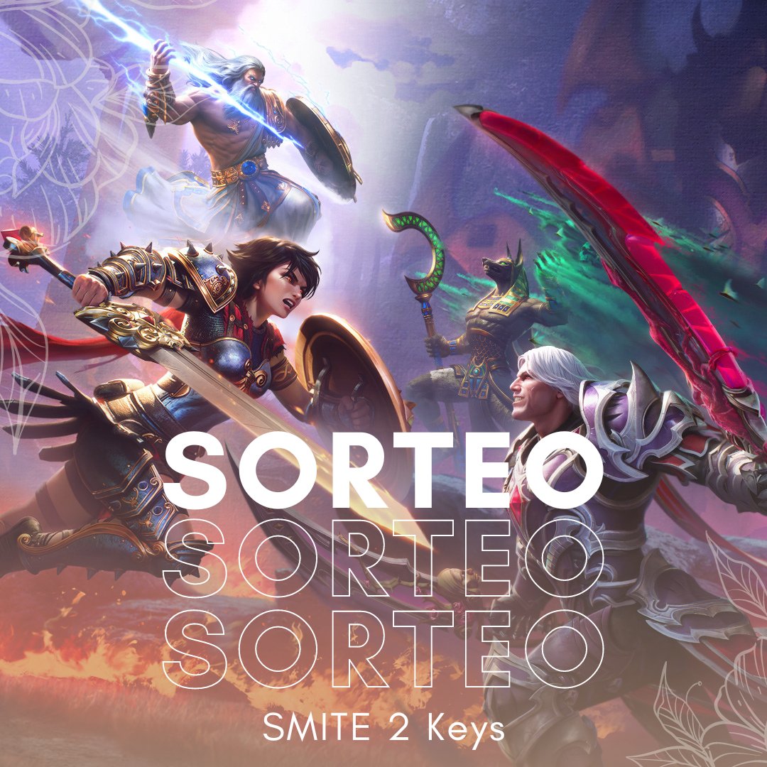 🎉¡SORTEO: SMITE 2 KEYS!🎉

1⃣Sígueme en Twitter
2⃣Comparte esta publicación
3⃣Menciona para qué plataforma quieres el código (Steam/Epic/Xbox/PS5 NA-EU)
BONUS x2: Sígueme en instagram.com/lady.chuu/

¡El viernes 6 se sortea! 🥁 
¡Habrá 5 ganadores para cada plataforma! 😮