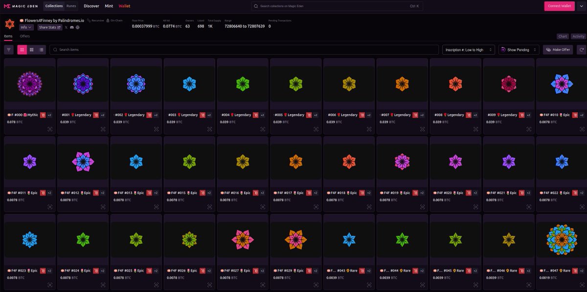 ZedZeroth's tweet photo. 🪷#Flowers4Finney 🧬#BreedableOrdinals
🌠 Chaindrop 858816 Report 🌠

@Rodarmor #RareSat 1974630000000000 awarded 5 non-arbitrary 🌠#Chaindrop upgrades across the 🪷#Flowers4Finney collection today. Flowers whose 🆔 appeared in the #Rarehash were upgraded with an extra whorl of petals:

🌺Mythic #000 ⬆️ 11 whorls
🌻Rare #045 ⬆️ 2 whorls
🌻Rare #073 ⬆️ 2 whorls
🌼Uncommon #246 ⬆️ 2 whorls
🌱Common #453 ⬆️ 2 whorls

All upgraded flowers can be purchased at https://t.co/GnHV3syy4D with 50% donated to Fran Finney's @RunningBTC21k ALS campaign.